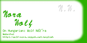 nora wolf business card